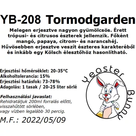 YeasterBunny YB-208 Tormodgarden kveik