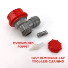 Kegland ball lock +  8 mm (5/16") rychlospojka – strana plynu (šedá-červená)