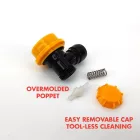 Kegland ball lock + 8 mm (5/16") s rychlospojkou – strana piva (černá-žlutá)