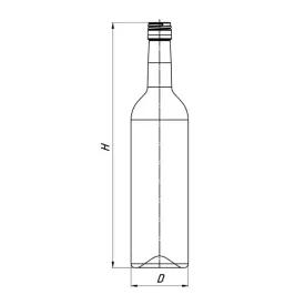   Bordoi láhev na víno 310 BVS se šroubovým uzávěrem – bez dna – VÝPRODEJ